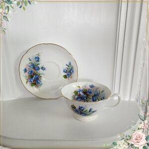 Royal Grafton Fine Bone China Cup and Saucer BLUEBELLS